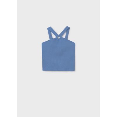 OCEAN BLUE HALTER TANK TOP KNIT / 6035-016