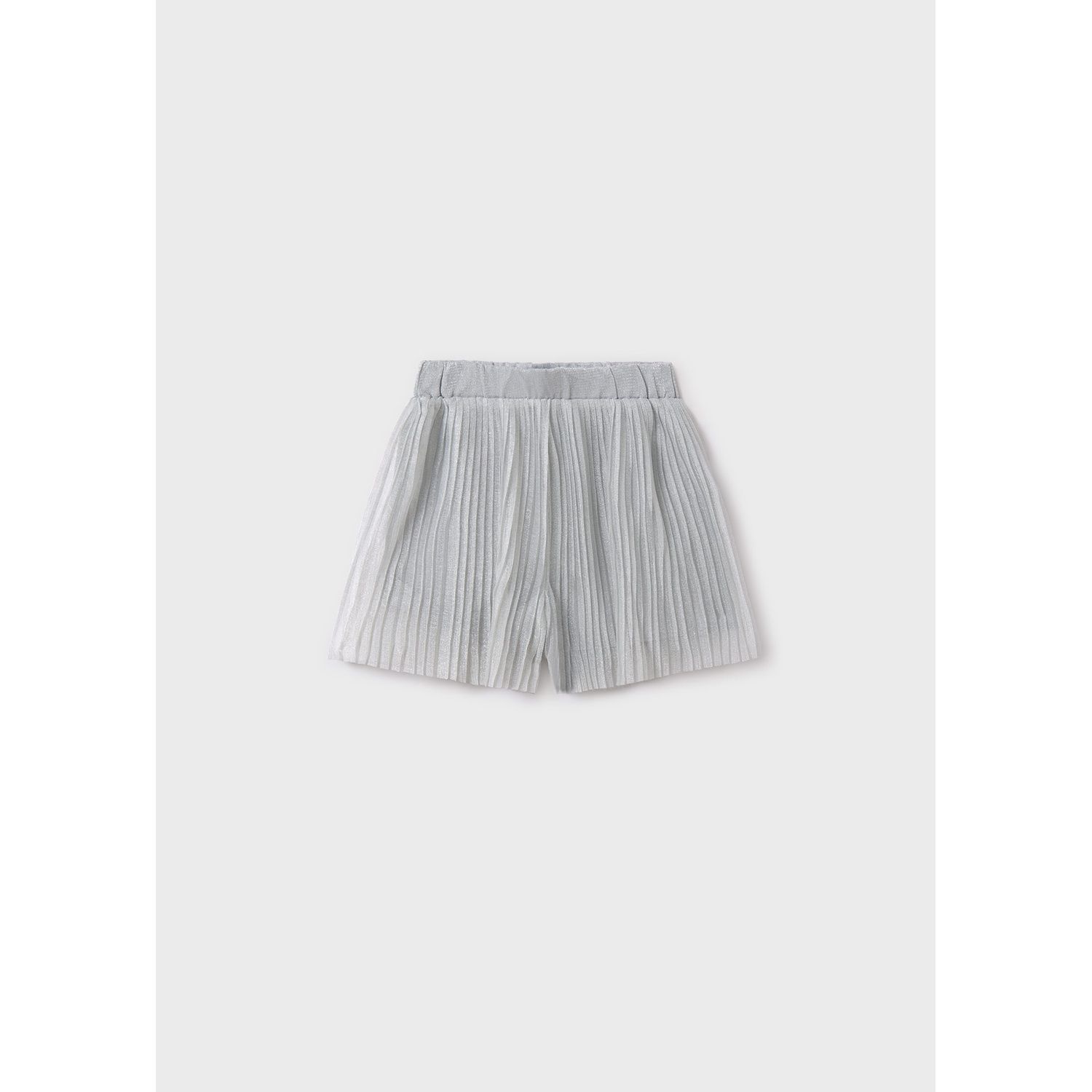 SILVER PLEATED SHORTS / 6215-055