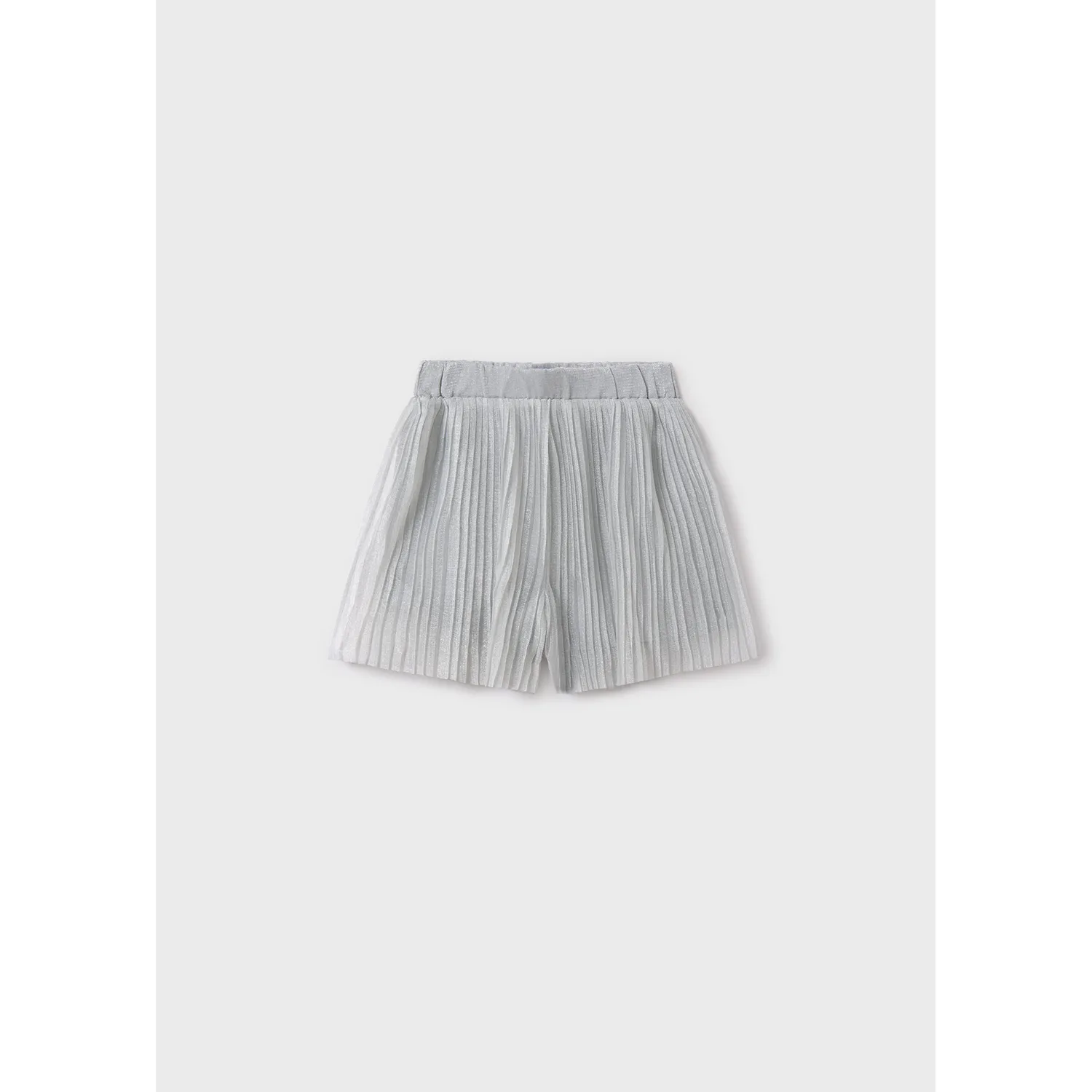 SILVER PLEATED SHORTS / 6215-055