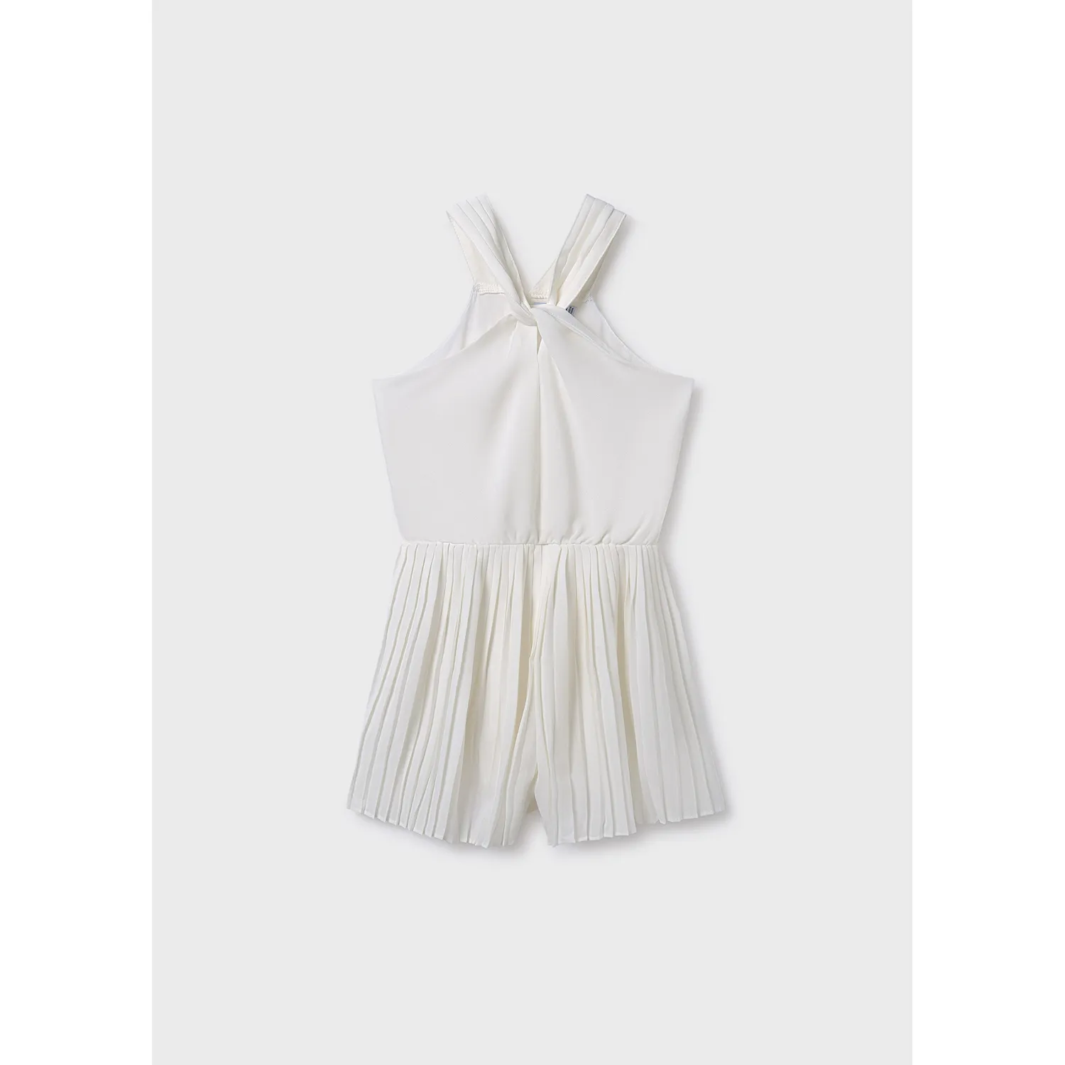 OFF WHITE PLEATED ROMPER SHORT HALTER TOP / 6863-040