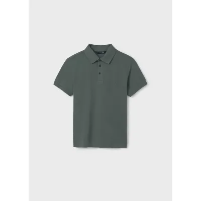 GREEN POLO TOP SHORT SLEEVE BASIC / 890-079