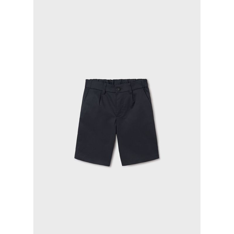 BLACK BERMUDA SHORT SLIM FIT ZIP POCKET / 6201-065