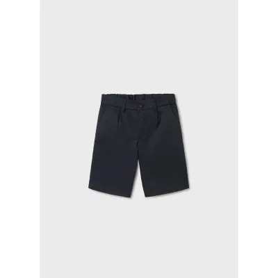 BLACK BERMUDA SHORT SLIM FIT ZIP POCKET / 6201-065 BLACK BERMUDA SHORT SLIM FIT ZIP POCKET / 6201-065
