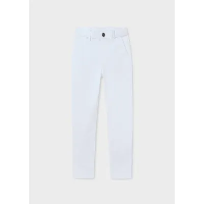 WHITE CHINO PANT SLIM FIT / 530-050
