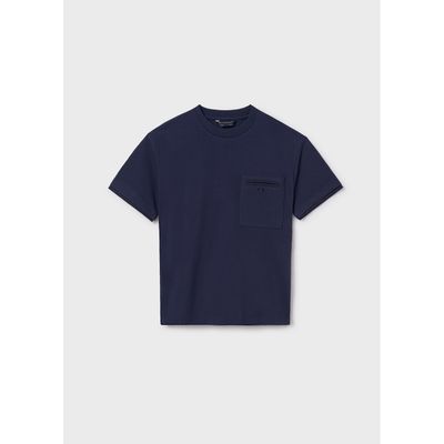NAVY TSHIRT SHORT SLEEVE WITH POCKET / 6004-097