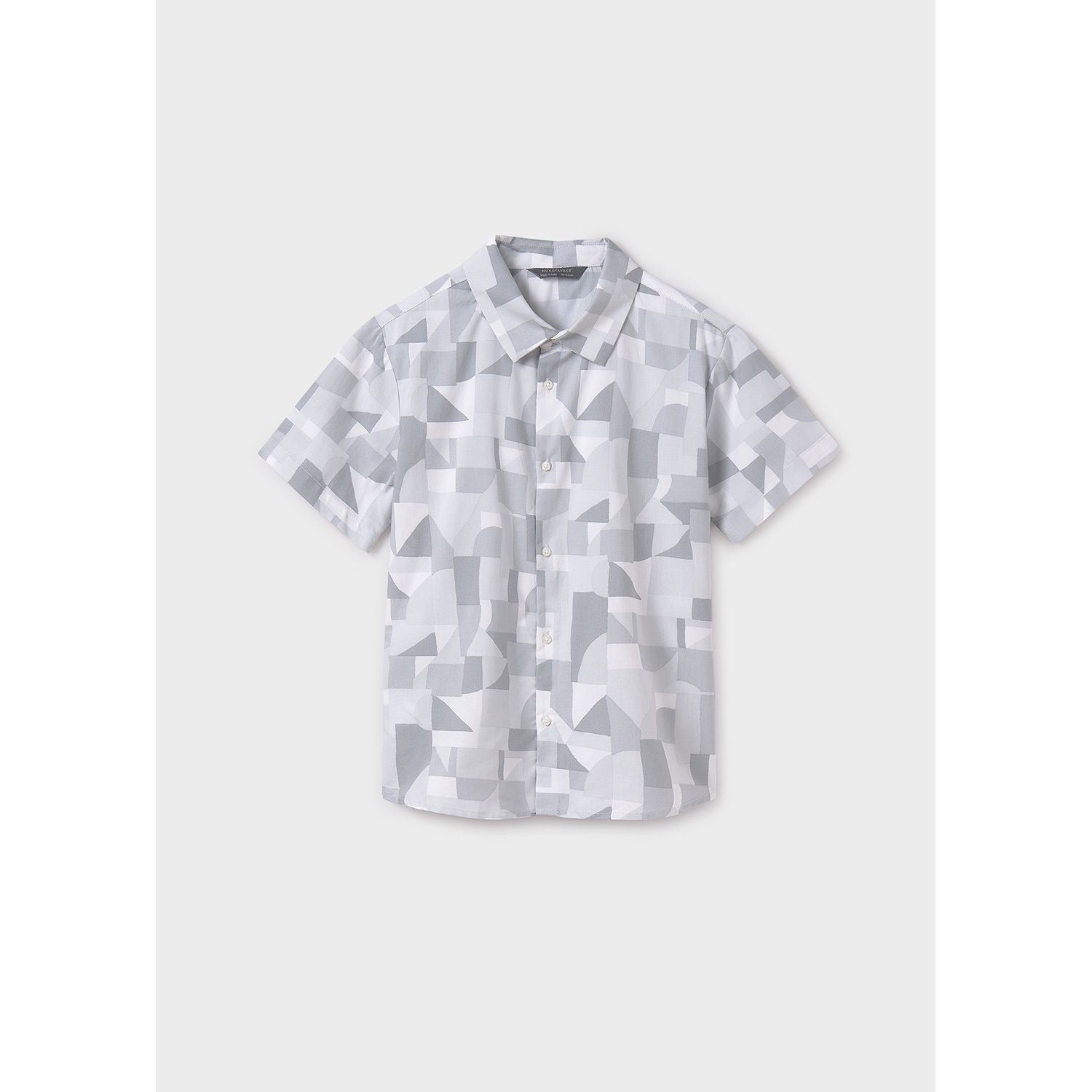 GREEN PRINTED SHIRT SHORT SLEEVE / 6138-047
