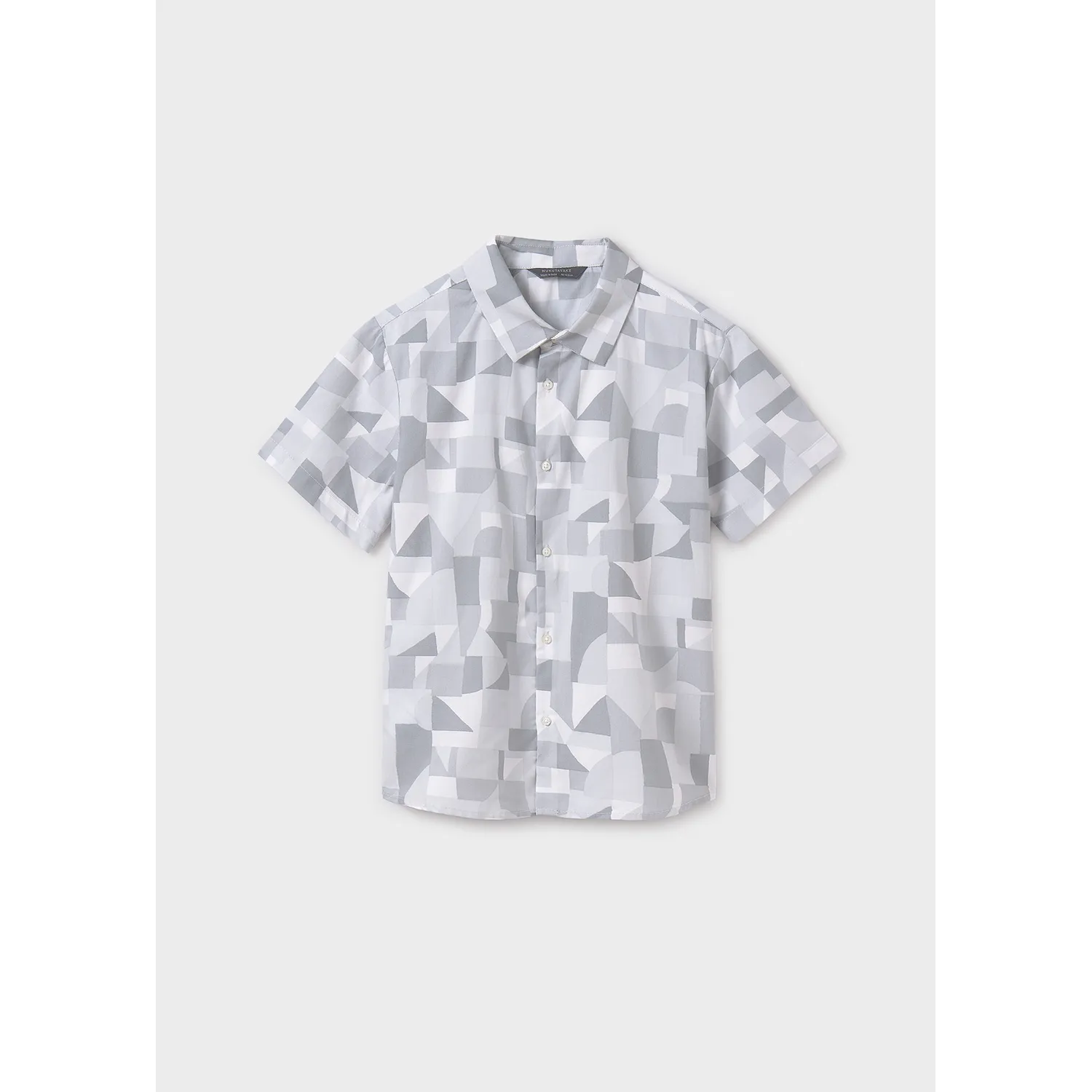 GREEN PRINTED SHIRT SHORT SLEEVE / 6138-047