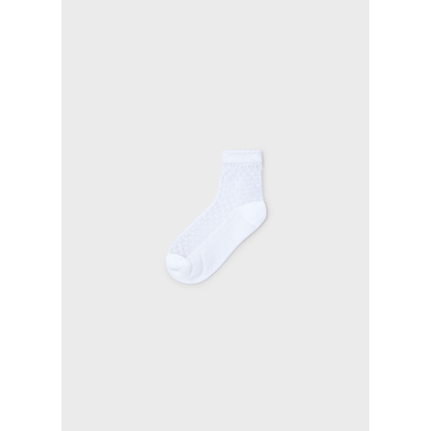 WHITE SHEER SOCK DOTS / 10911-050