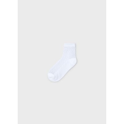 WHITE SHEER SOCK DOTS / 10911-050