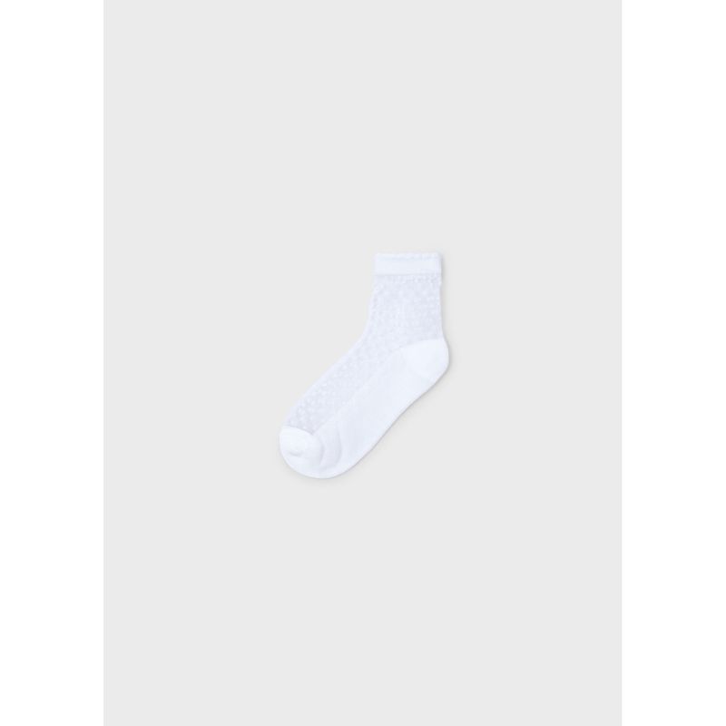 WHITE SHEER SOCK DOTS / 10911-050