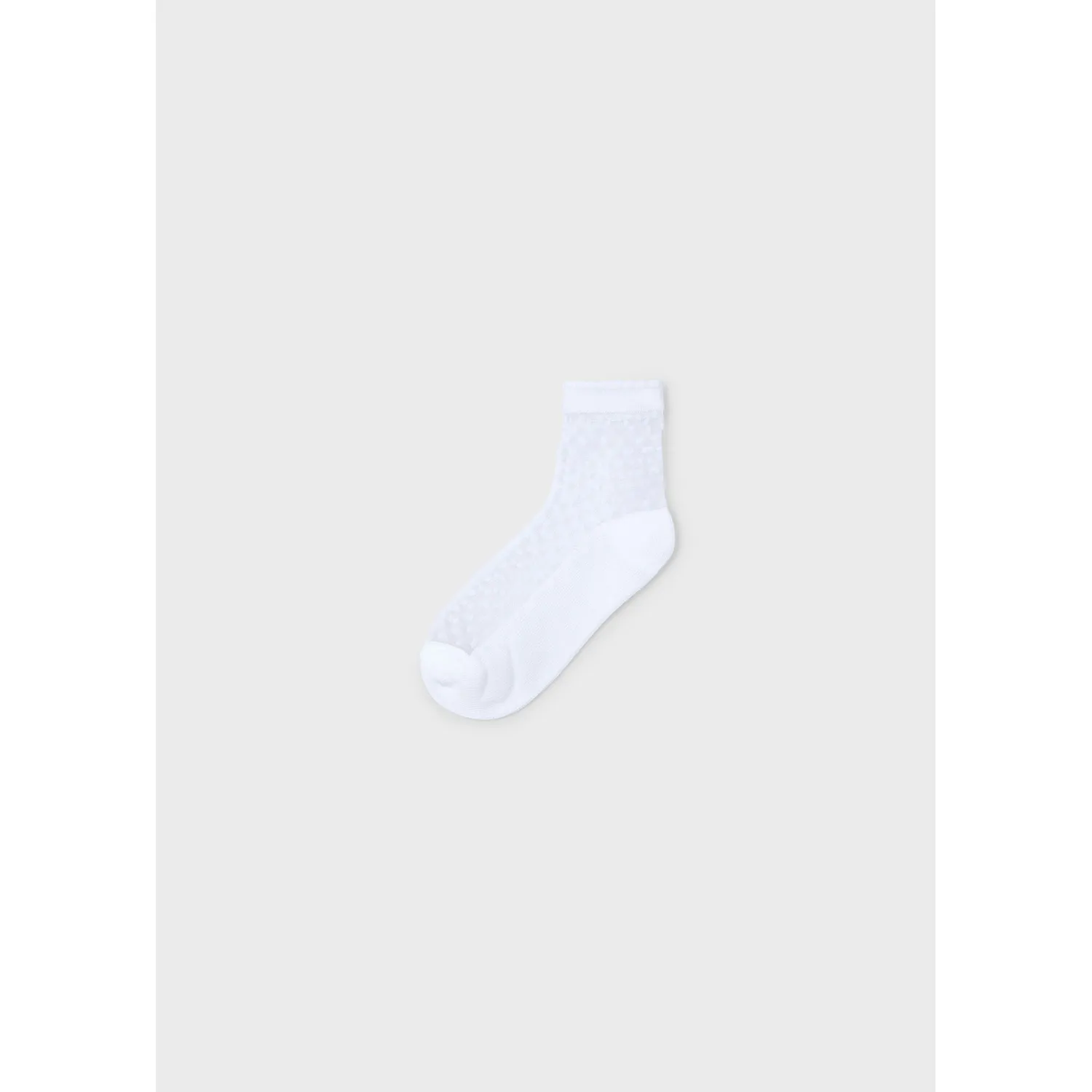 WHITE SHEER SOCK DOTS / 10911-050