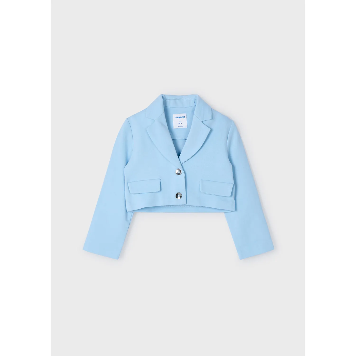LIGHT BLUE JACKET 2BUTTONS IMITATION POCKETS / 3405-071