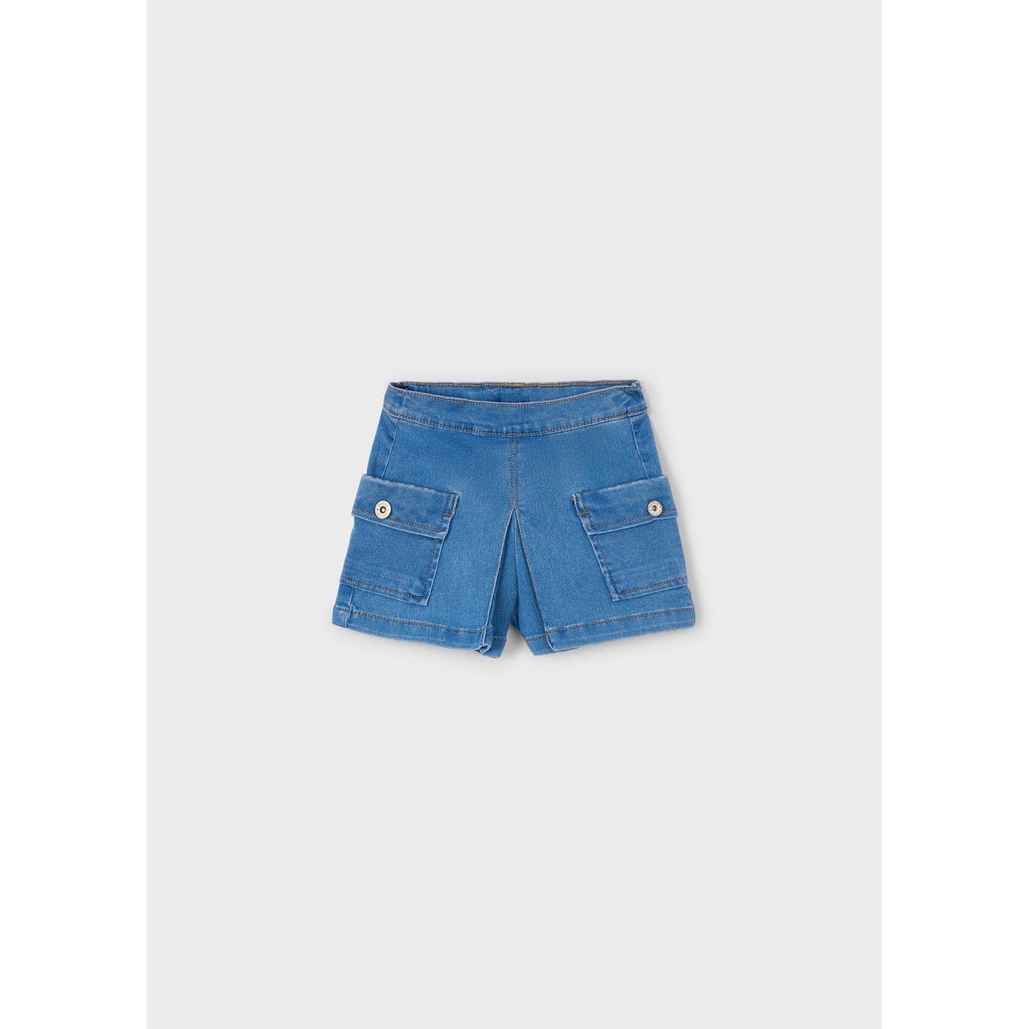 MEDIUM BLUE DENIM CARGO SHORT / 3207-076