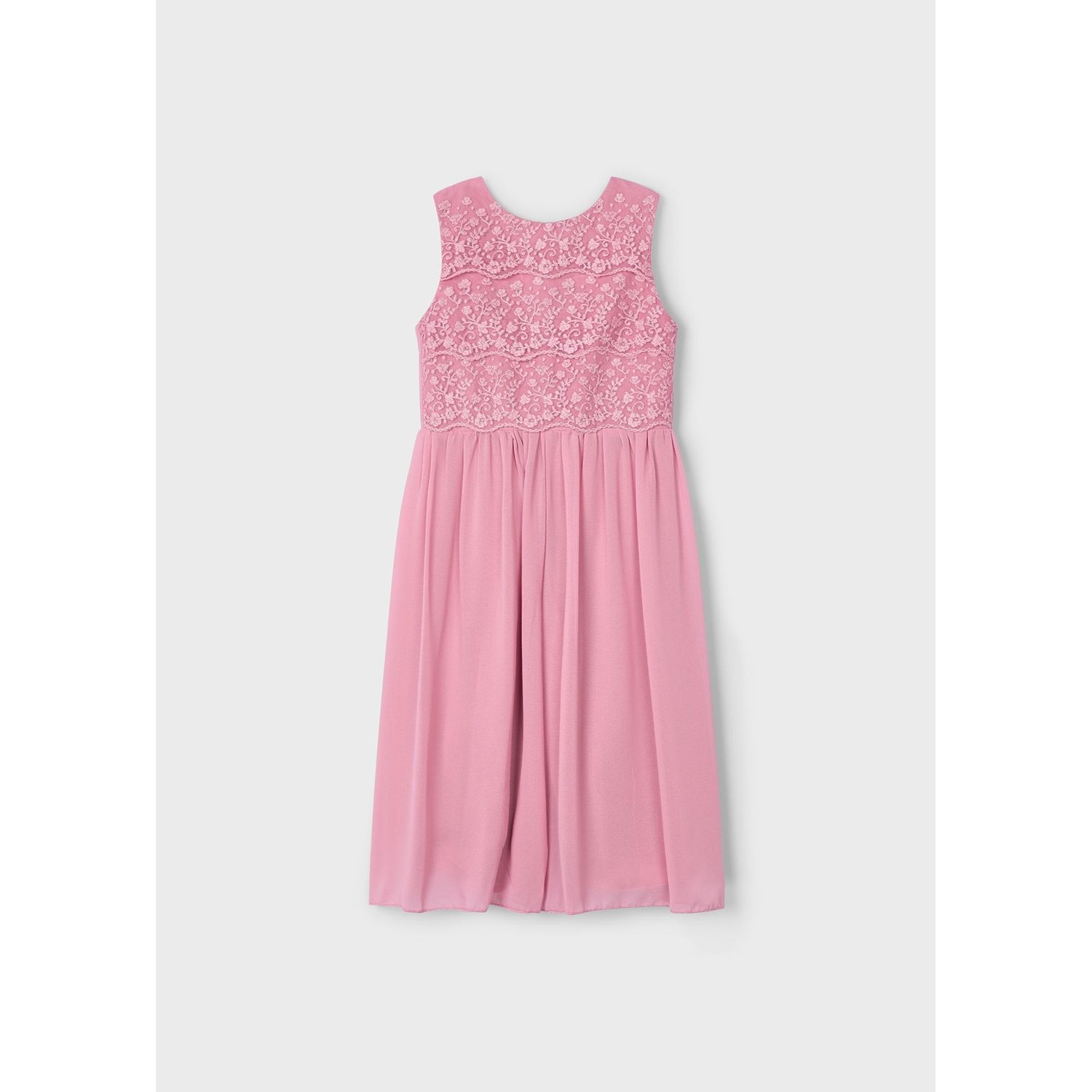 ROSE CHIFFON JUMPSUIT LACE BODICE SHORT / 3870-052