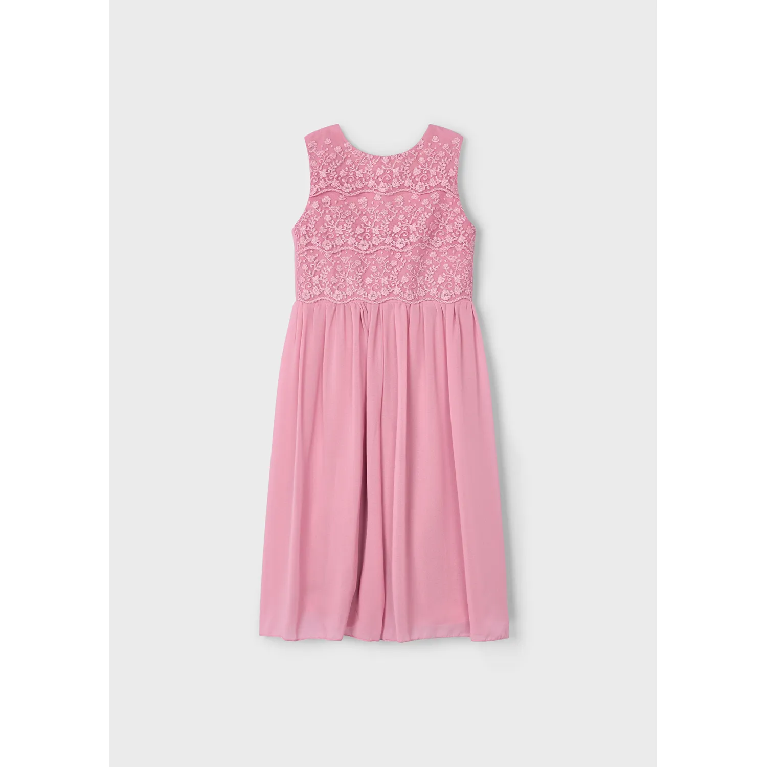 ROSE CHIFFON JUMPSUIT LACE BODICE SHORT / 3870-052