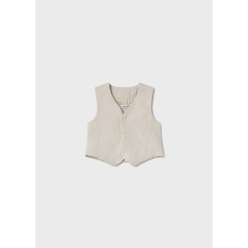 BEIGE DRESS VEST 2 BUTTONS / 1303-045