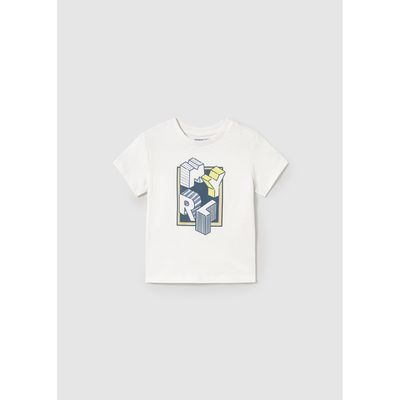 WHITE TSHIRT MCL PRINT SHORT SLEEVE / 106-028