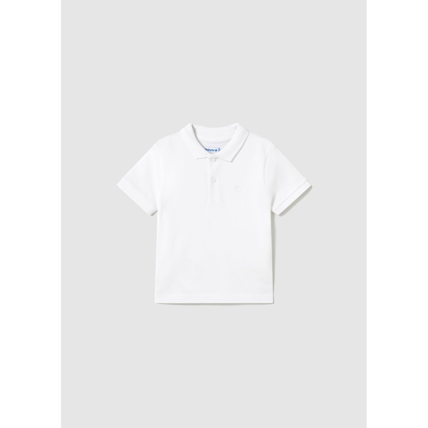 WHITE POLO TOP SHORT SLEEVE BASIC / 102-020