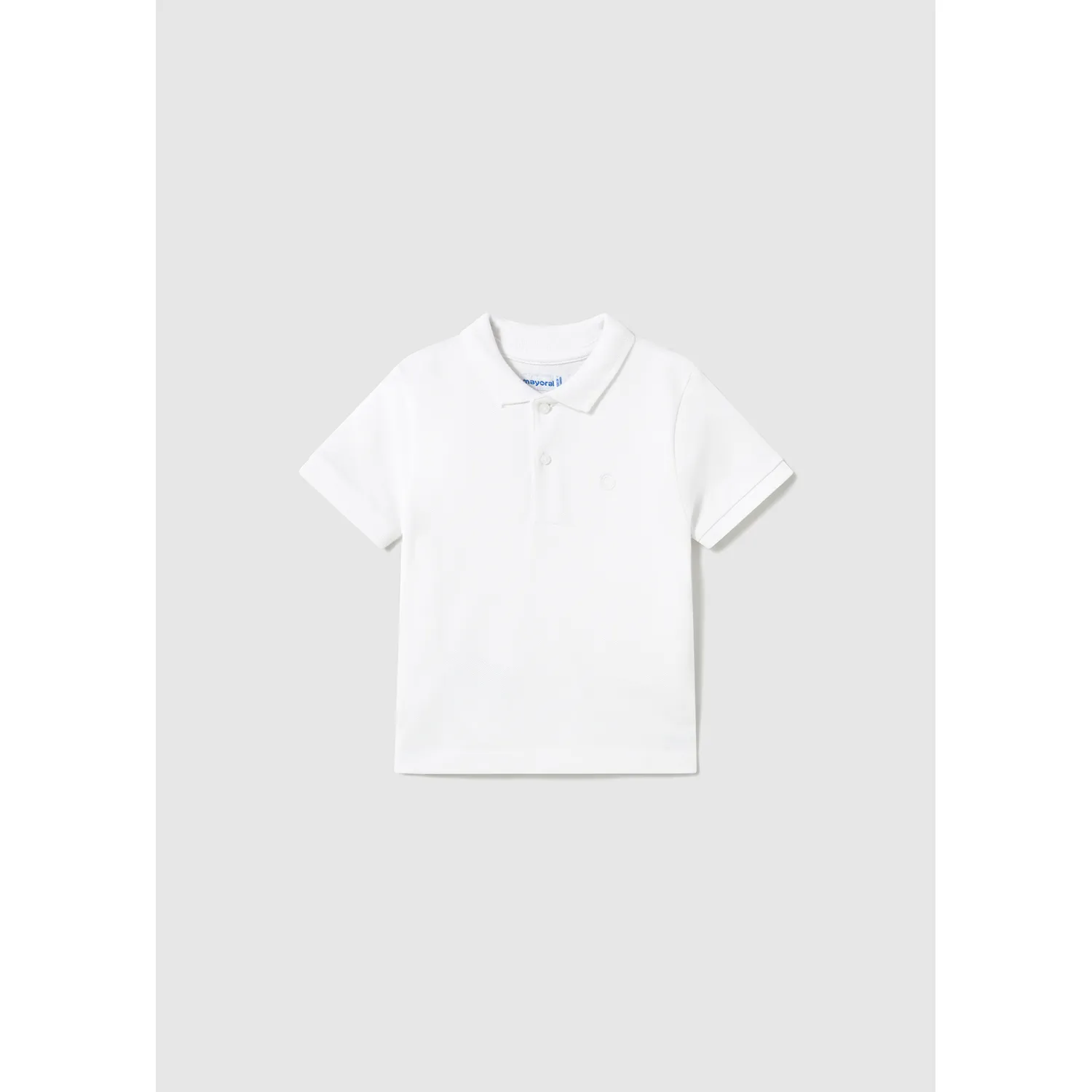 WHITE POLO TOP SHORT SLEEVE BASIC / 102-020