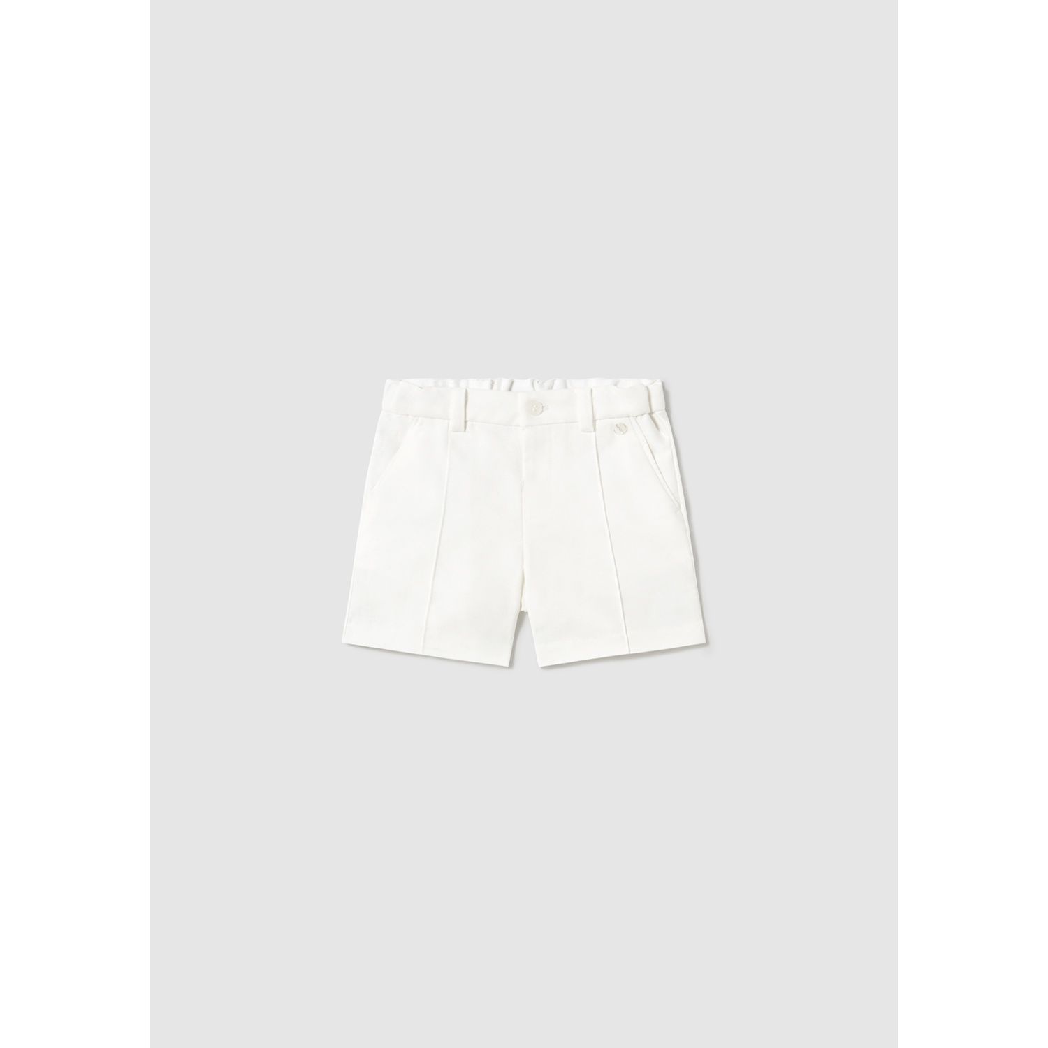 CREAM BERMUDA SHORTS DRESSY / 1240-091