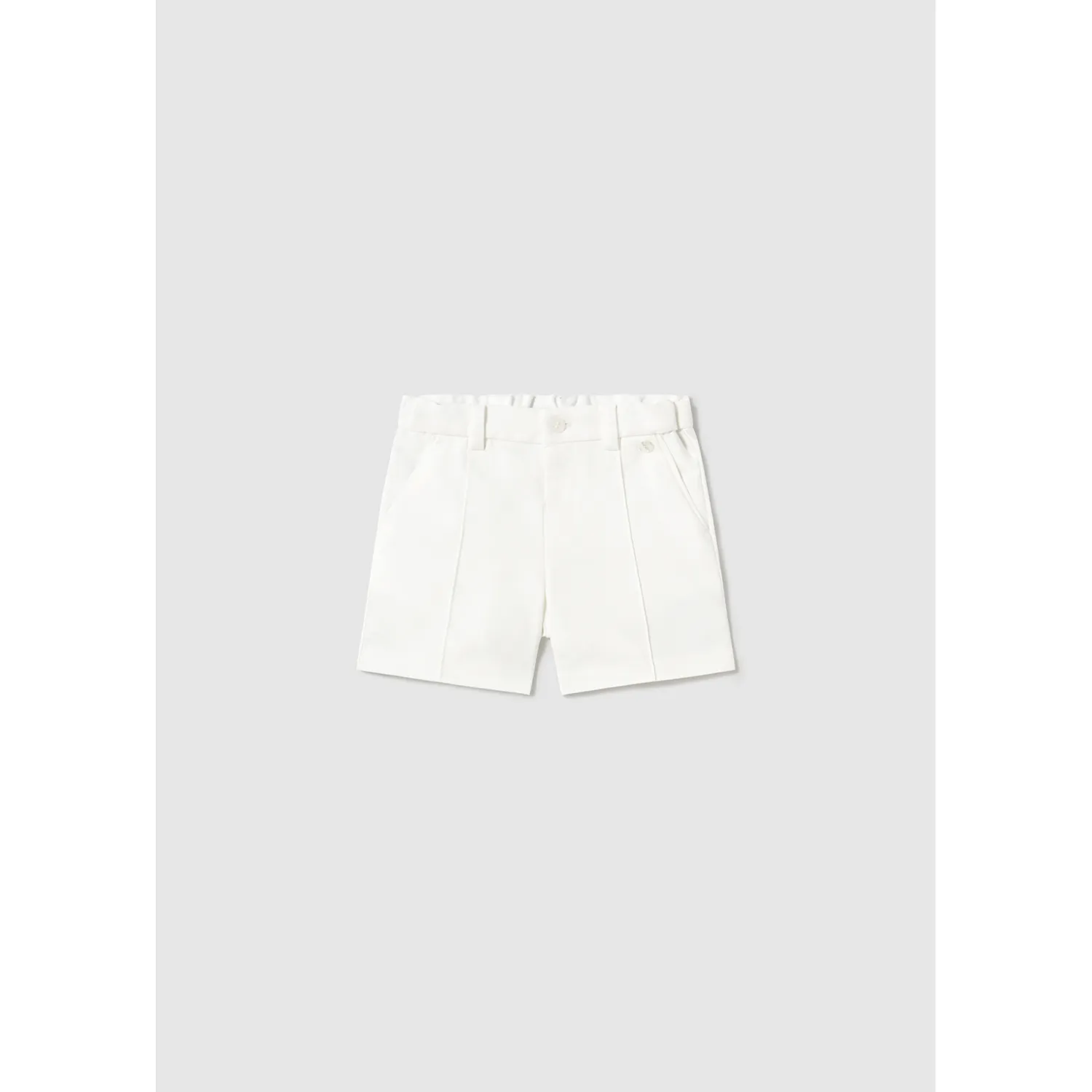 CREAM BERMUDA SHORTS DRESSY / 1240-091