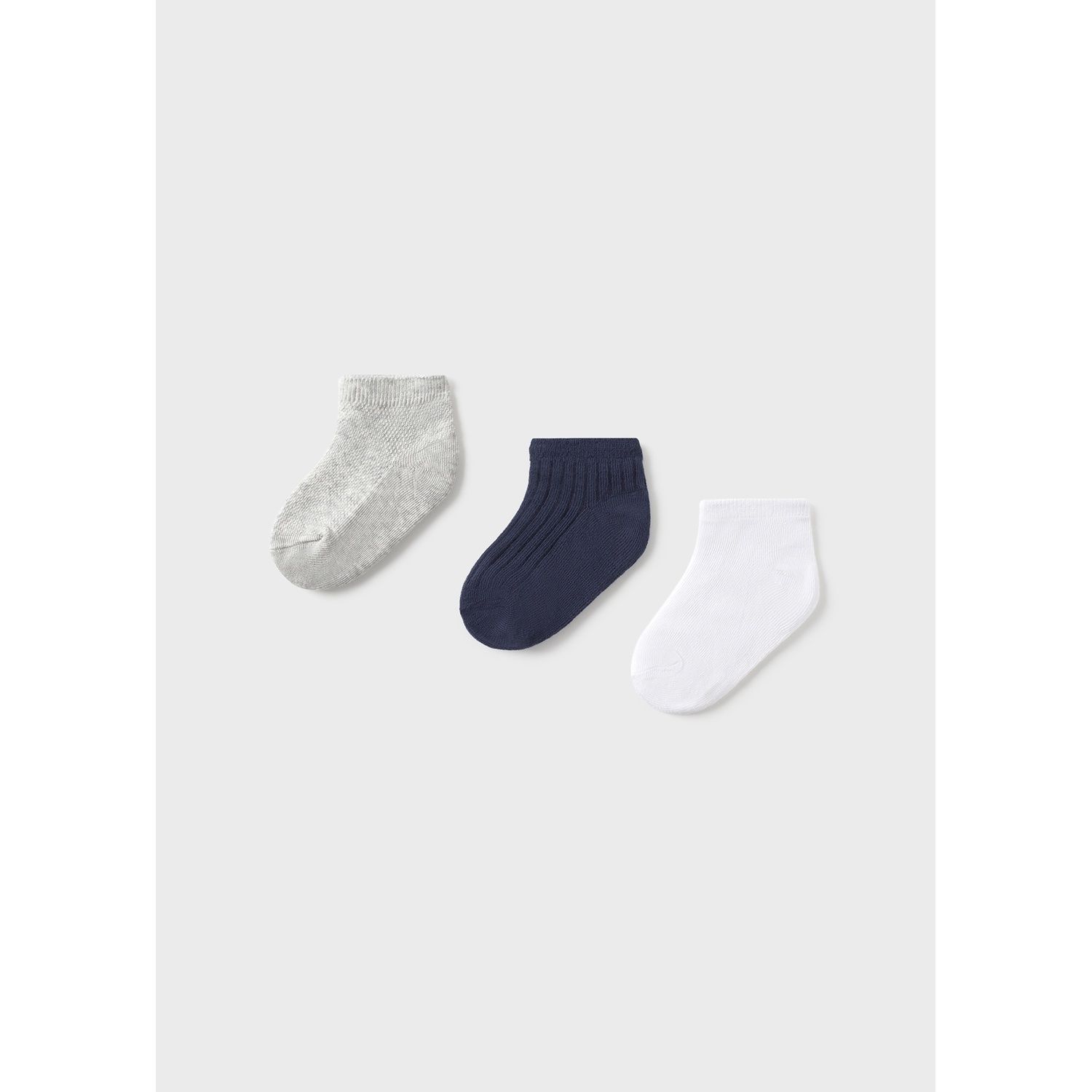 WHITE NAVY GREY SHOE SOCK SET SHORT / 10869-044