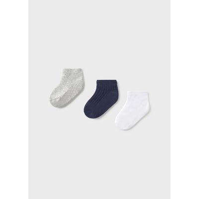 WHITE NAVY GREY SHOE SOCK SET SHORT / 10869-044