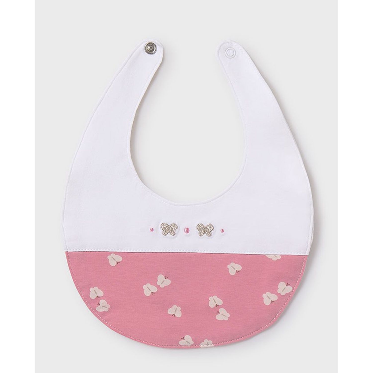 PINK & WHITE BIB BUTTERFLY PRINT / 9875-068