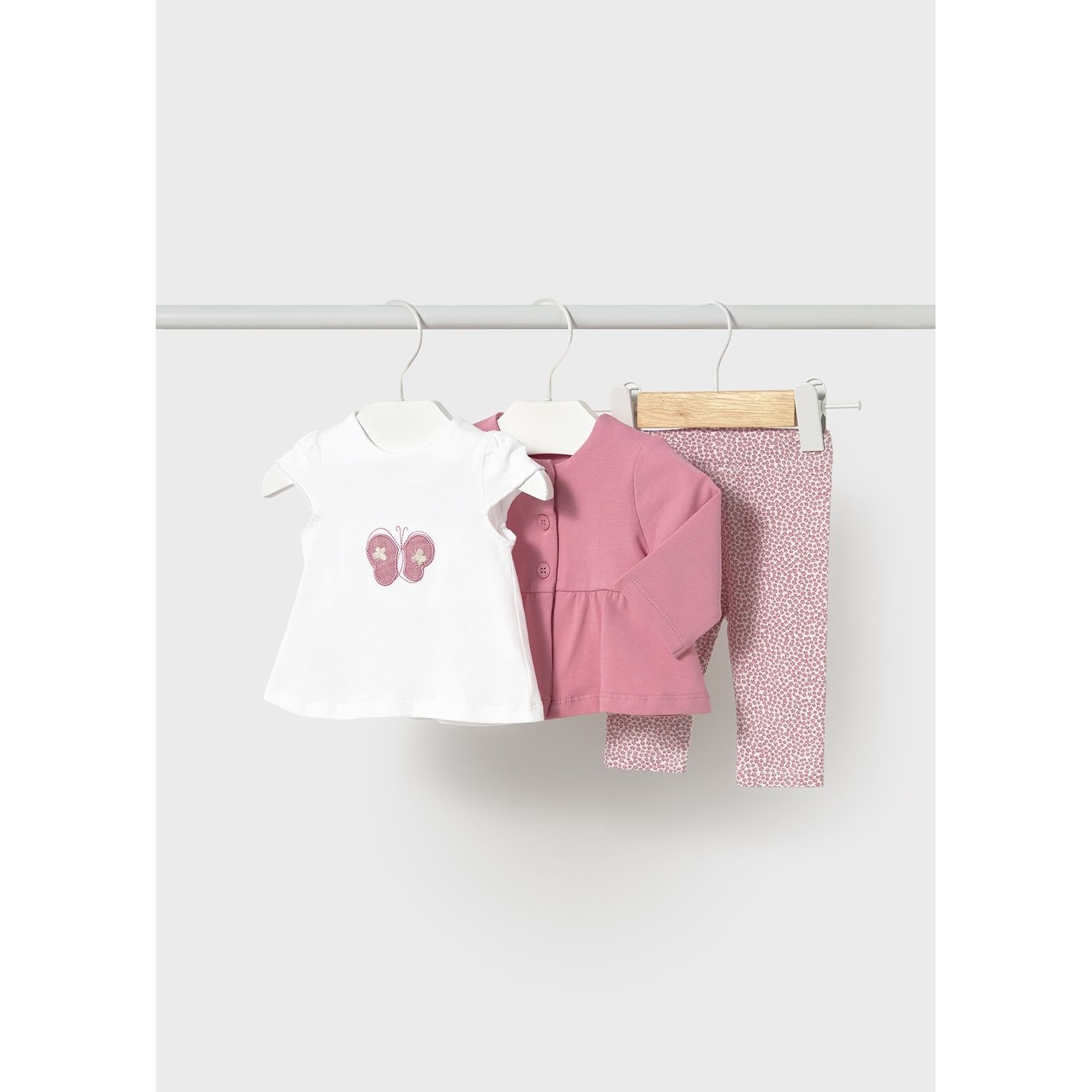 3PC PINK LEGGING & JACKET SET PRINTED LEGGING / 1761-083