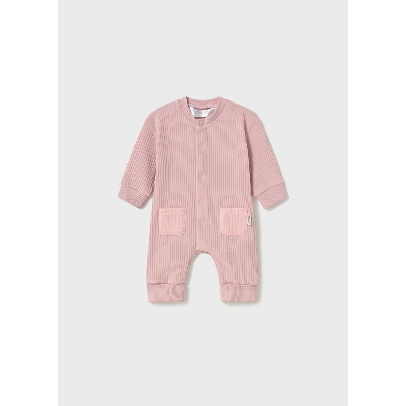 ROSE ROMPER RIBBED 2 POCKETS NO FEET / 1797-036