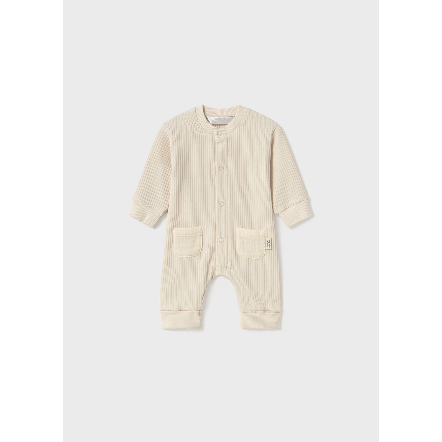 BIEGE KNIT ROMPER RIBBED / 1797-034