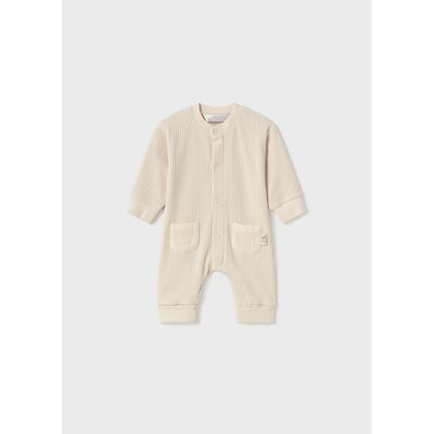 BIEGE KNIT ROMPER RIBBED / 1797-034