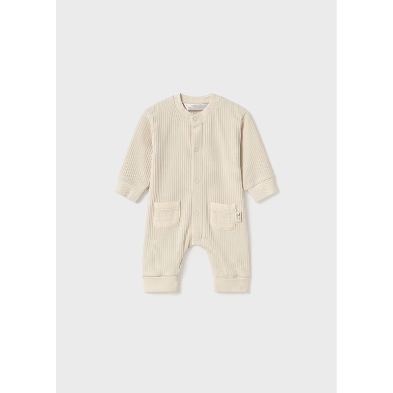 BIEGE KNIT ROMPER RIBBED / 1797-034
