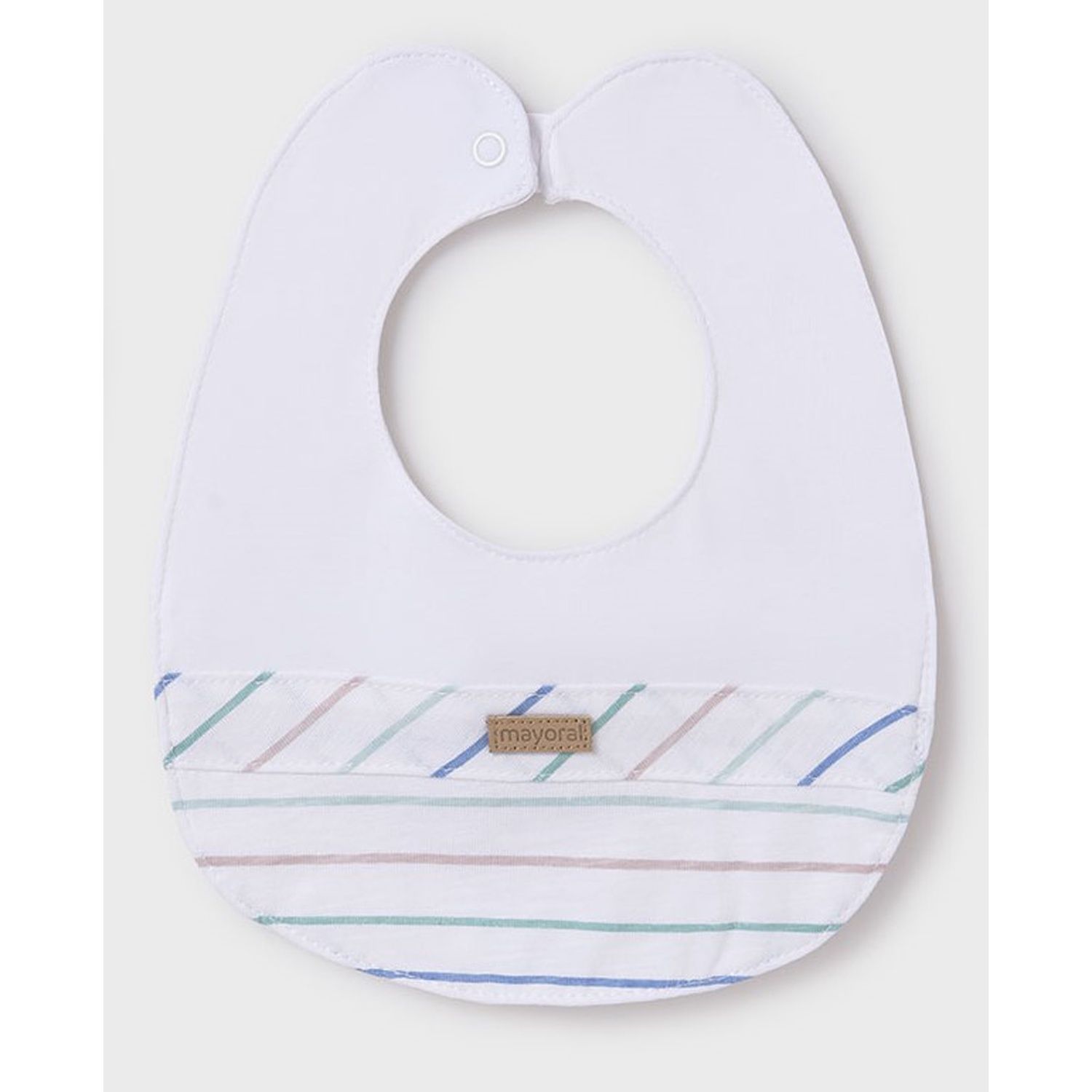 CREAM BIB MULTI COLORED STRIPE / 9877-074