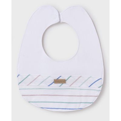 CREAM BIB MULTI COLORED STRIPE / 9877-074