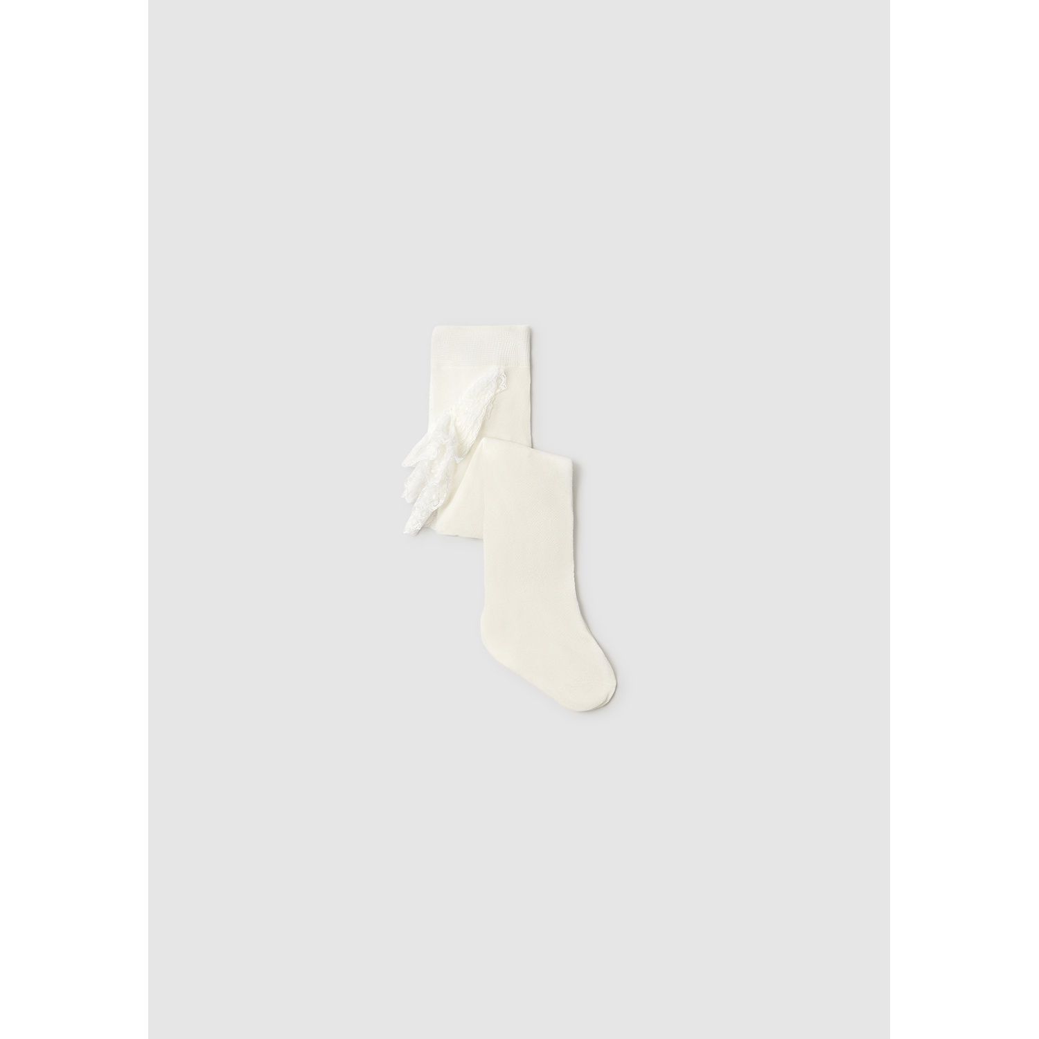 OFF WHITE TIGHT WITH RUFFLE TRIM / 9856-054