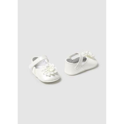 CREAM MARYJANE SHOE FLOWER APPLIQUE / 9902-013