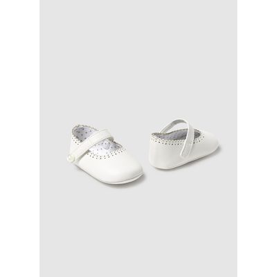 CREAM MARY JANE SHOE LACE CUTOUT EDGE TRIM / 9903-018