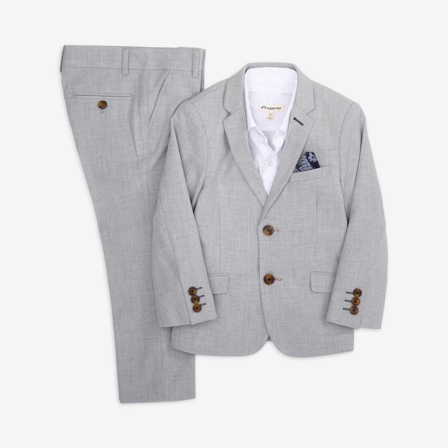 HEATHER GREY SUIT STRETCHY / 8SSU121