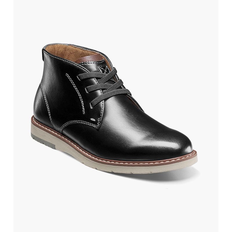 BLACK HIGH CUT SHOE VIBE CHUKKA JR BRWN SOLE / 16701-001