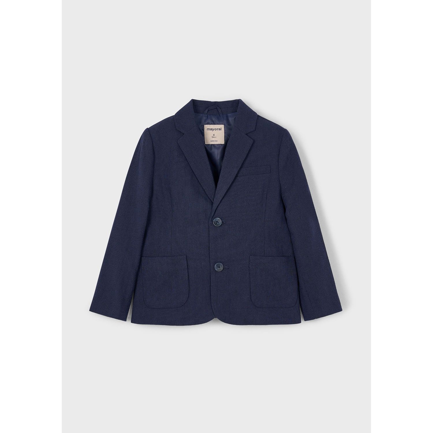 NAVY LINEN BLAZER 2 POCKETS / 3417-057