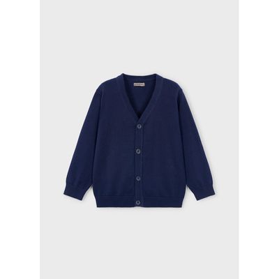 NAVY KNIT CARDIGAN VNECK / 3372-020