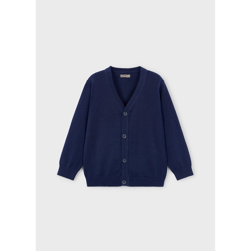 NAVY KNIT CARDIGAN VNECK / 3372-020