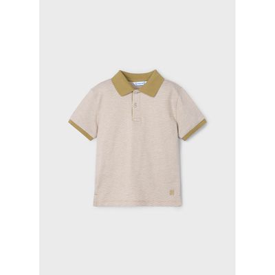TAN & LIGHT BROWN POLO TOP SHORT SLEEVE / 3105-056