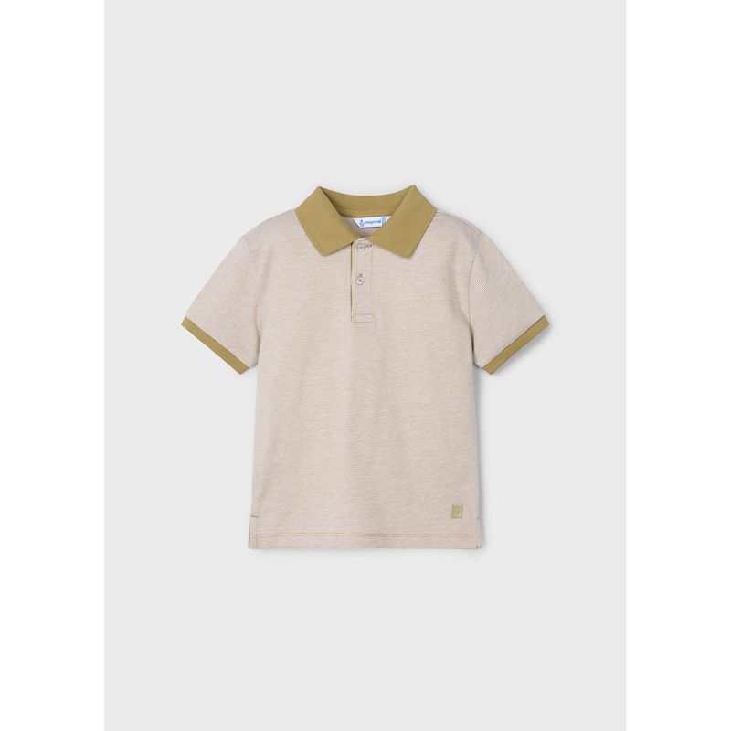 TAN & LIGHT BROWN POLO TOP SHORT SLEEVE / 3105-056