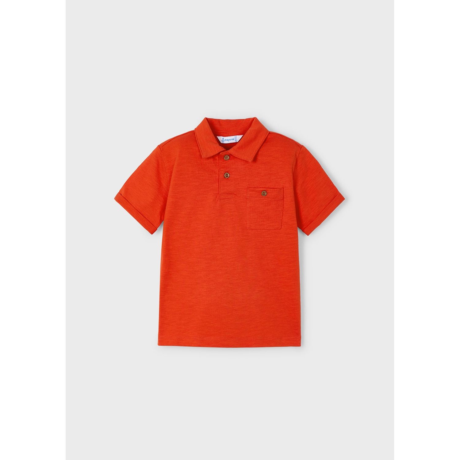 RED POLO TOP WITH POCKET SHORT SLEEVE / 3109-011