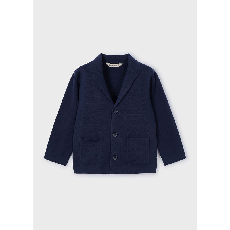 NAVY KNIT CARDIGAN JACKET / 3418-033