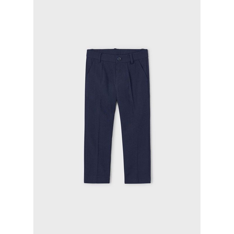 NAVY LINEN DRESS PANT CHINO TAILORING / 3563-054