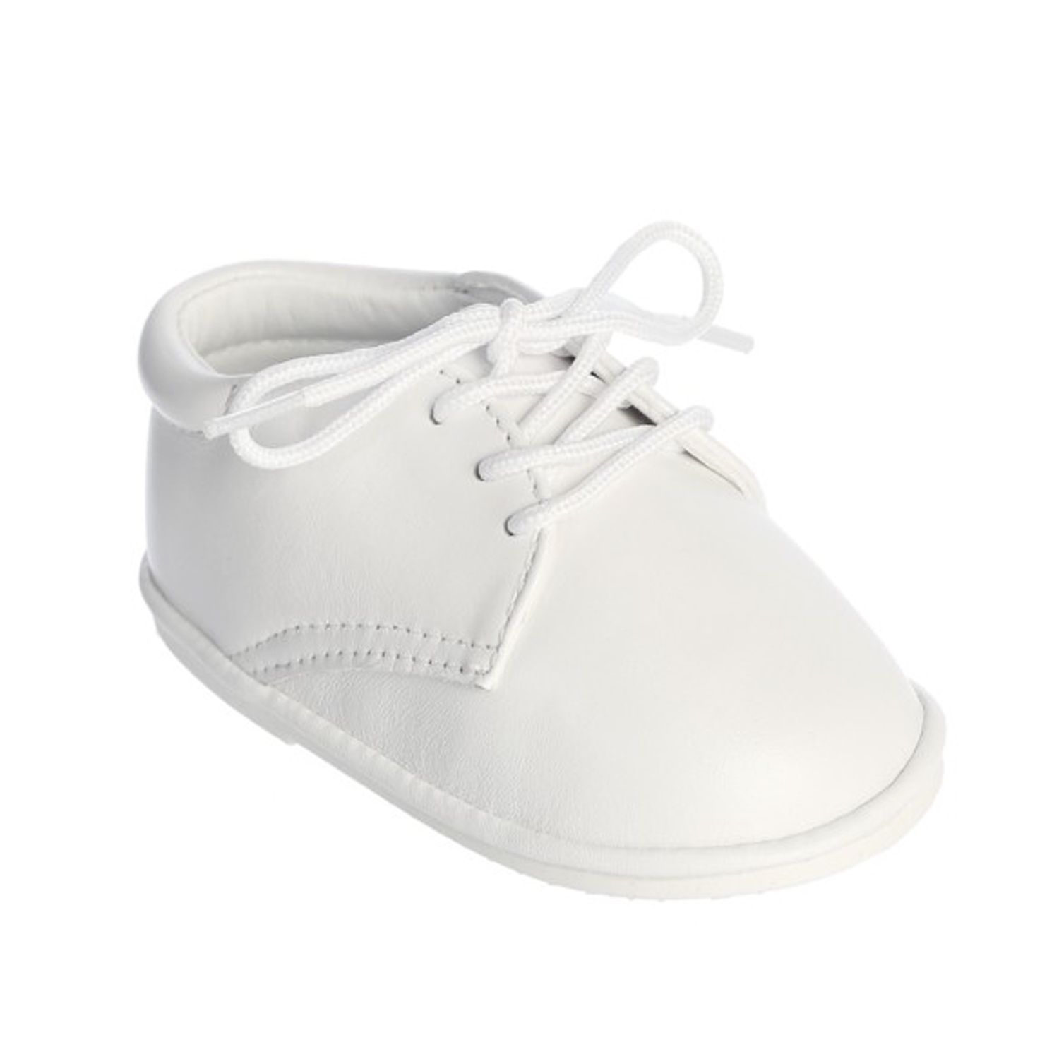 WHITE MATTE LEATHER SHOE WITH LACES / S407