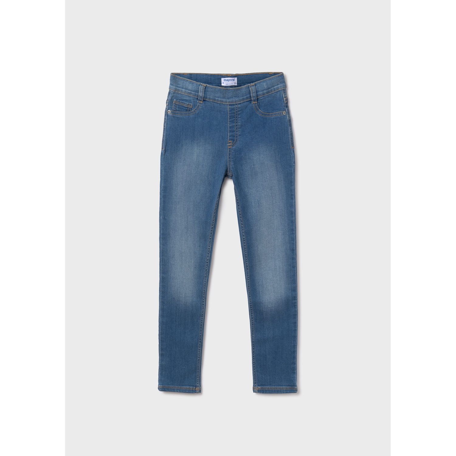 MEDIUM BLUE DENIM PANTS SKINNY FIT BASIC / 554-059